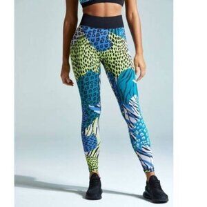 NOLI Panthera Legging In Blue YOGA FULL LENGTH PANTHERA cheetah animal